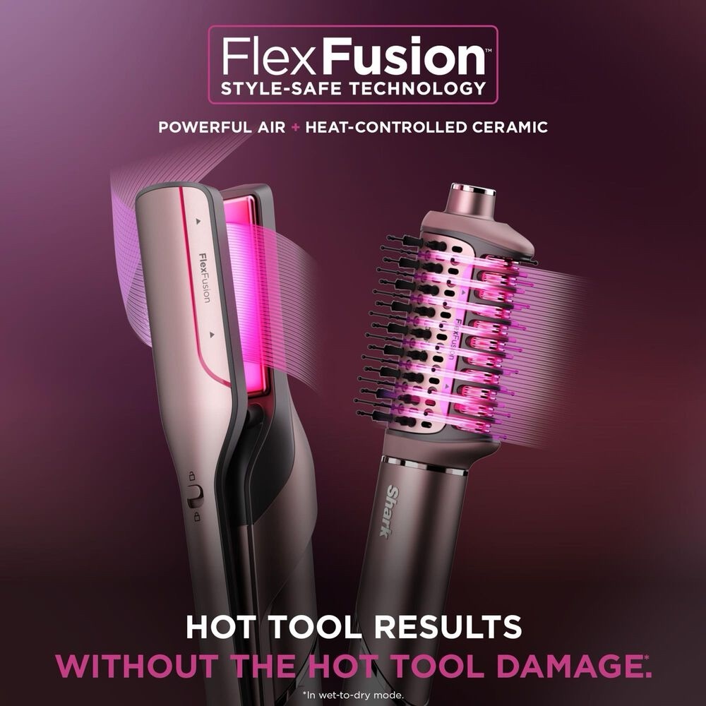 Multi-Function Pink 5-in-1 Hair Styler with Interchangeable Attachments - Picture 4 of 14